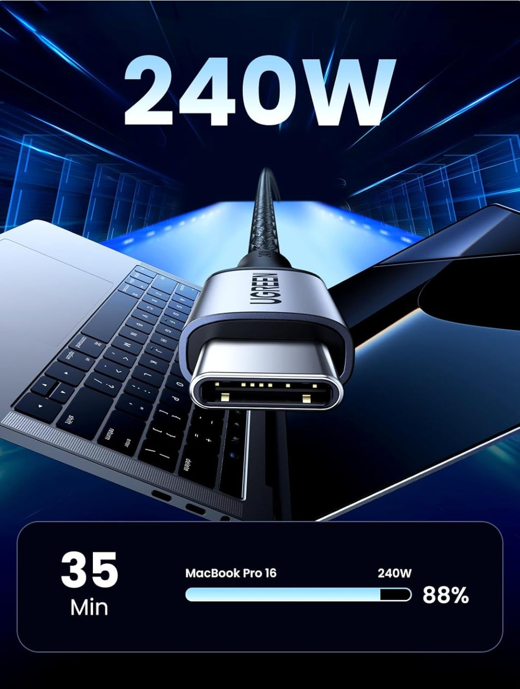 UGREEN 240W 
USB C to USB
C Cable