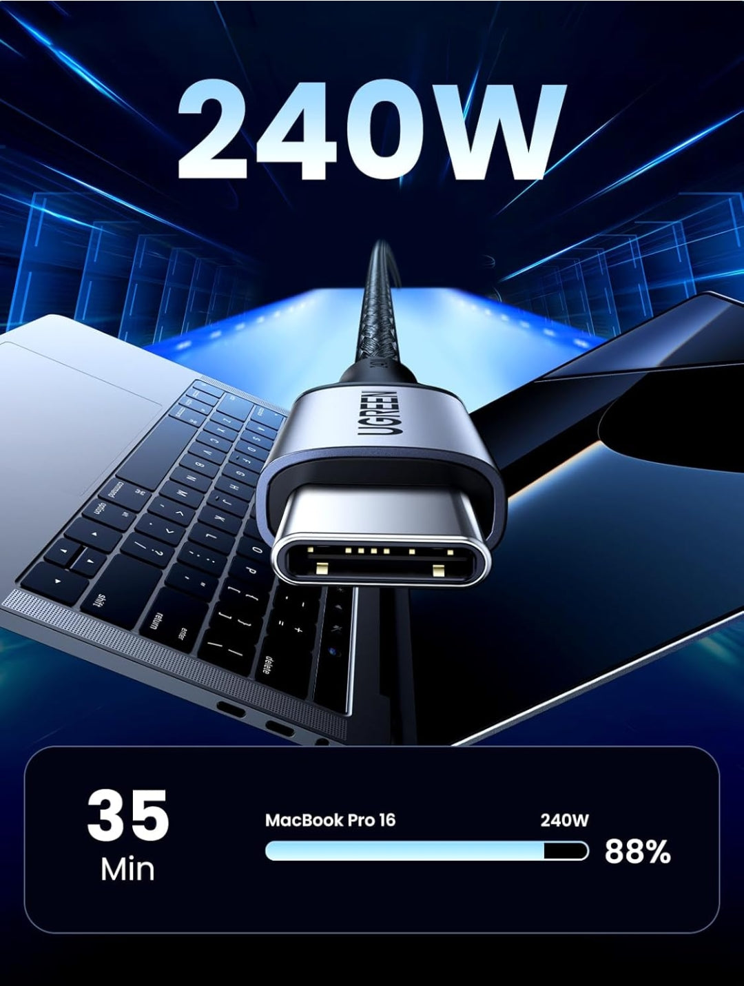 UGREEN 240W 
USB C to USB
C Cable